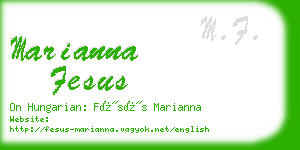 marianna fesus business card